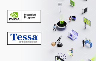 Announcement graphic featuring Siensmetrica and NVIDIA Inception branding, indicating that Siensmetrica has joined the NVIDIA Inception program, which provides startups with resources and training to accelerate innovation and growth